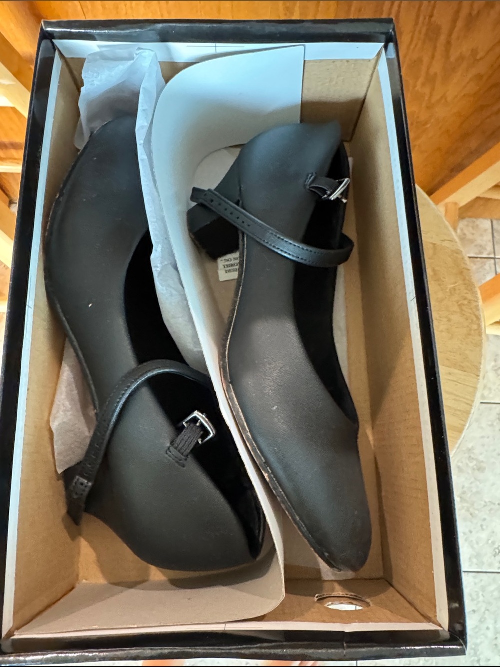 balera Black Mary Jane Ballet Flats with Buckle Strap